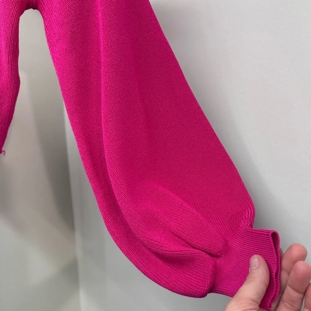 ZARA | Balloon Sleeve Crop Sweater